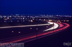 Viennaslide-00821111 Autoverkehr, Autobahn bei Nacht - Traffic, Highway at Night