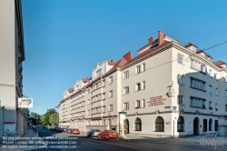 Viennaslide-00421554f Wien, Gemeindebau des 'Roten Wien' - Vienna, Council Tenement Block, 'Red Vienna', Anlage Sandleiten, Emil Hoppe & Otto Schönthal, Franz Matuschek (Bauteil I–IV)