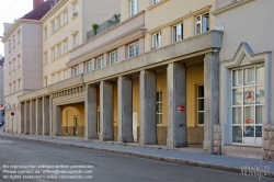 Viennaslide-00421562 Wien, Gemeindebau des 'Roten Wien' - Vienna, Council Tenement Block, 'Red Vienna', Anlage Sandleiten, Emil Hoppe & Otto Schönthal, Franz Matuschek (Bauteil I–IV), ehemaliges Theater