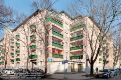 Viennaslide-00421723f Wien, Gemeindebau des 'Roten Wien' - Vienna, Council Tenement Block, 'Red Vienna', Winarsky-Hof, Stromstraße 36–38, Oskar Wlach, Oskar Strnad, Josef Frank, Josef Hoffmann, Peter Behrens 1925