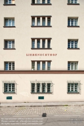 Viennaslide-00421922 Wien, Gemeindebau des 'Roten Wien' - Vienna, Council Tenement Block, 'Red Vienna', Liebknechthof, Böckhgasse 2–4, Karl Alois Krist