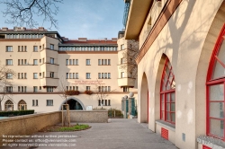 Viennaslide-00421928f Wien, Gemeindebau des 'Roten Wien' - Vienna, Council Tenement Block, 'Red Vienna', Liebknechthof, Böckhgasse 2–4, Karl Alois Krist