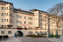 Viennaslide-00421929f Wien, Gemeindebau des 'Roten Wien' - Vienna, Council Tenement Block, 'Red Vienna', Liebknechthof, Böckhgasse 2–4, Karl Alois Krist