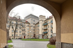 Viennaslide-00422630f Wien, Gemeindebau des 'Roten Wien' - Vienna, Council Tenement Block, 'Red Vienna', Paul Speiser-Hof, Freytaggasse 1–9, Karl Scheffel, Hans Glaser, Ernst Lichtblau, Leopold Bauer 1932;