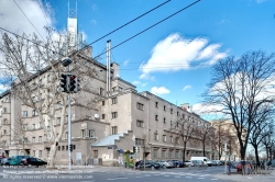 Viennaslide-00422816f Wien, Gemeindebau des 'Roten Wien' - Vienna, Council Tenement Block, 'Red Vienna', Beer-Hof, Engerthstraße 83–97, Wilhelm Peterle, Karl Schmalhofer 1926