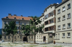 Viennaslide-00423604 Wien, Gemeindebau des 'Roten Wien' - Vienna, Council Tenement Block, 'Red Vienna', Goethehof, Schüttaustraße 1–39, Johann Rothmüller, Victor Mittag, Hugo Mayer, Rudolf Frass, Heinrich Schopper, Karl Hauschka, Alfred Chalusch 1930