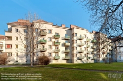 Viennaslide-00423641f Wien, Gemeindebau des 'Roten Wien' - Vienna, Council Tenement Block, 'Red Vienna', Goethehof, Schüttaustraße 1–39, Johann Rothmüller, Victor Mittag, Hugo Mayer, Rudolf Frass, Heinrich Schopper, Karl Hauschka, Alfred Chalusch 1930