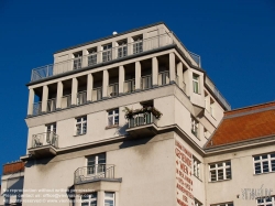 Viennaslide-00423733 Wien, Gemeindebau des 'Roten Wien' - Vienna, Council Tenement Block, 'Red Vienna', Lassalle-Hof, Lassallestraße 40, Hubert Gessner, Fritz Waage, Hans Paar 1926