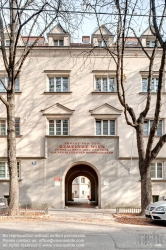 Viennaslide-00423850f Wien, Gemeindebau des 'Roten Wien' - Vienna, Council Tenement Block, 'Red Vienna', Karl Mark Hof, Obkirchnergasse 16; Wilhelm Peterle 1925