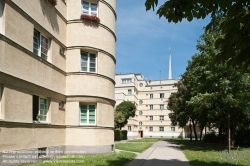 Viennaslide-00425024 Wien, Gemeindebau des 'Roten Wien' - Vienna, Council Tenement Block, 'Red Vienna', Gartenstadt Jedlesee, Hubert Gessner 1926-1932, ab 1950 Karl Seitz-Hof