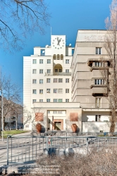 Viennaslide-00425050f Wien, Gemeindebau des 'Roten Wien' - Vienna, Council Tenement Block, 'Red Vienna', Gartenstadt Jedlesee, Hubert Gessner 1926-1932, ab 1950 Karl Seitz-Hof