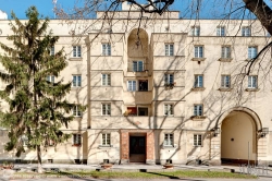 Viennaslide-00425060f Wien, Gemeindebau des 'Roten Wien' - Vienna, Council Tenement Block, 'Red Vienna', Gartenstadt Jedlesee, Hubert Gessner 1926-1932, ab 1950 Karl Seitz-Hof