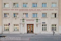 Viennaslide-00425477f Wien, Gemeindebau des 'Roten Wien' - Vienna, Council Tenement Block, 'Red Vienna', Wagramer Straße 97-103, Rudolf Krausz 1926