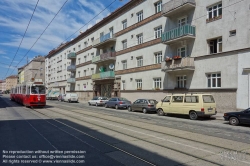 Viennaslide-00425536 Wien, Gemeindebau des 'Roten Wien' - Vienna, Council Tenement Block, 'Red Vienna', Hueber-Hof, Quellenstraße 24B, Heinrich Schopper, Alfred Chalusch 1931