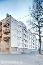 Viennaslide-00426539f Wien, Gemeindebau des 'Roten Wien' - Vienna, Council Tenement Block, 'Red Vienna', Loeschenkohlgasse 30–32, Oskar Strnad 1932