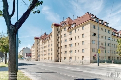 Viennaslide-00426960f Wien, Gemeindebau des 'Roten Wien' - Vienna, Council Tenement Block, 'Red Vienna', Jean Jaures-Hof, Neilreichgasse 105, Alfred Keller, Walter Brossmann 1926