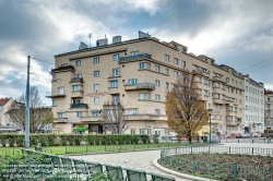 Viennaslide-00427886f Wien, Gemeindebau des 'Roten Wien' - Vienna, Council Tenement Block, 'Red Vienna', Ludwig-Koeßler-Platz 3, Josef Berger, Martin Ziegler, Arthur Berger 1927