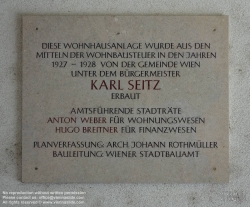 Viennaslide-00428087 Wien, Gemeindebau des 'Roten Wien' - Vienna, Council Tenement Block, 'Red Vienna', Felleis-Hof, Hagenmüllergasse 32, Johann Rothmüller 1928