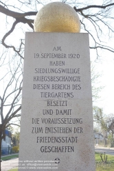 Viennaslide-00482905 Wien, Wohnbau der Zwischenkriegszeit, Siedlung Friedensstadt, Grundstein