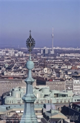 Viennaslide-01000106 Wien, Stadtpanorama, Blick über die Innenstadt mit Stephansdom - Vienna, Panorama, Historic Center, St. Stephens Cathedral