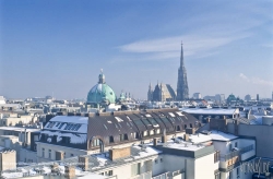 Viennaslide-01000111 Wien, Stadtpanorama, Blick über die Innenstadt mit Stephansdom - Vienna, Panorama, Historic Center, St. Stephens Cathedral