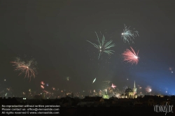 Viennaslide-01000223 Wien, Silvesterfeuerwerk - Vienna, Fireworks