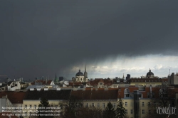 Viennaslide-01000236 Wien, Stadtpanorama, Gewitter - Vienna, Panorama, Thunderstorm