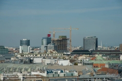 Viennaslide-01000253 Wien, Innenstadtpanorama mit Hochhausneubauten - Vienna, Panorama