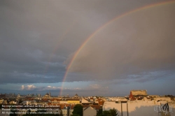 Viennaslide-01000255 Wien, Panorama mit Regenbogen - Vienna, Panorama with Rainbow