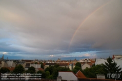 Viennaslide-01000257 Wien, Panorama mit Regenbogen - Vienna, Panorama with Rainbow