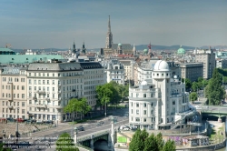 Viennaslide-01000308f Wienpanorama mit Urania und Stephansdom