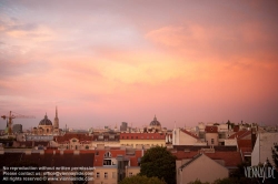 Viennaslide-01000317 Wienpanorama, Sonnenuntergang