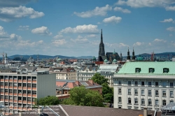 Viennaslide-01000330f Wien, Blick aus Osten Richtung Innenstadt