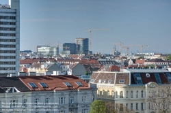 Viennaslide-01000352f Wien, Stadtpanorama vom Arenbergpark Richtung Hauptbahnhofviertel