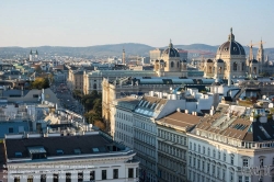 Viennaslide-01000364 Wien, Stadtpanorama von der TU am Getreidemarkt