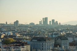 Viennaslide-01000365 Wien, Stadtpanorama von der TU am Getreidemarkt, am Horizont die Hochhäuser am Wienerberg