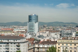 Viennaslide-01001229f Wienpanorama, Blick über den 2. Bezirk, Galaxytower