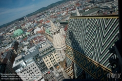 Viennaslide-01010199 Wien, Stephansdom, Blick auf das Dach und Heidenturm - Vienna, St. Stephens Cathedral, Roof