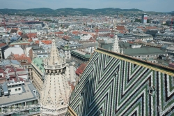 Viennaslide-01010200 Wien, Stephansdom, Blick auf das Dach und Heidenturm - Vienna, St. Stephens Cathedral, Roof