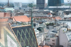 Viennaslide-01010201 Wien, Stephansdom, Blick auf das Dach - Vienna, St. Stephens Cathedral, Roof