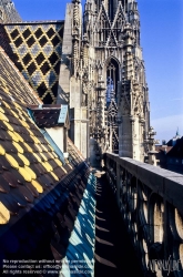 Viennaslide-01010412 Wien, Stephansdom, Dachbereich - Vienna, St. Stephens Cathedral, Roof