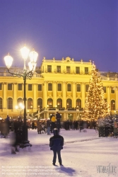 Viennaslide-01020106 Wien, Schloß Schönbrunn, Ehrenhof, Weihnachtsmarkt - Vienna, Schoenbrunn Palace, Court of Honour