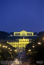 Viennaslide-01020205 Wien, Blick auf Schloss Schönbrunn und Gloriette - Vienna, Schönbrunn Palace and Gloriette