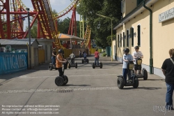 Viennaslide-01030243 Wien, Wurstelprater, Touristen auf Segways - Vienna, Wurstelprater, Tourists using Segways