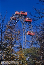 Viennaslide-01031155 Wien, Wurstelprater, Riesenrad - Vienna, Prater, Giant Wheel