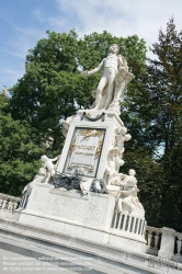 Viennaslide-01090316 Wien, Mozartdenkmal im Burggarten - Vienna, Burggarten, Mozart Monument