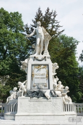 Viennaslide-01090317 Wien, Mozartdenkmal im Burggarten - Vienna, Burggarten, Mozart Monument