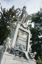 Viennaslide-01090323 Wien, Mozartdenkmal im Burggarten - Vienna, Burggarten, Mozart Monument