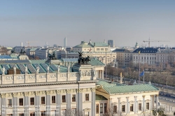 Viennaslide-01110285f Wien, Blick über die Ringstraße (Parlament, Burtheater) - Vienna, View over the Ringstrasse (Parlament, Burtheater)