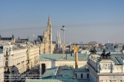 Viennaslide-01110286f Wien, Blick über die Ringstraße (Parlament, Rathaus) - Vienna, View over the Ringstrasse (Parlament, Rathaus)